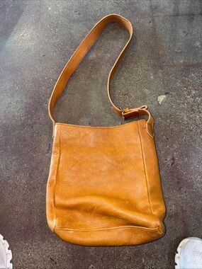 Leather Crossbody Bag in Tan